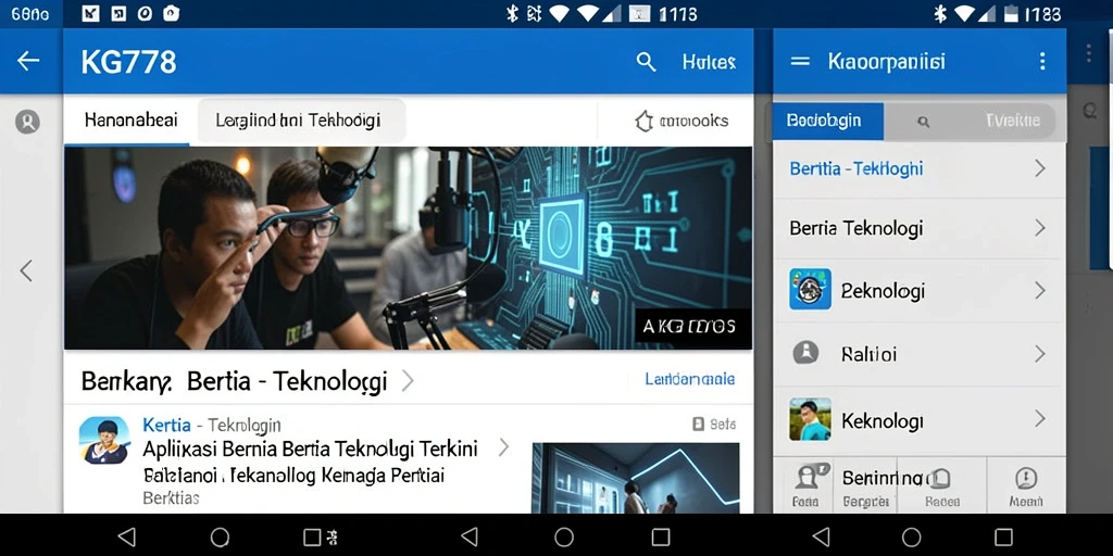 Tampilan antarmuka KG778 yang modern dan informatif.