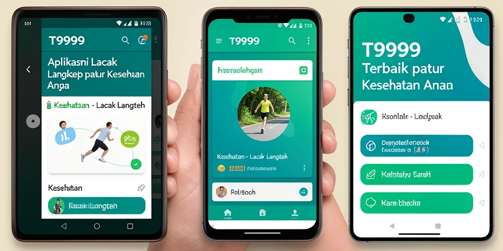 Antarmuka T9999 yang sederhana dan intuitif untuk lacak langkah.