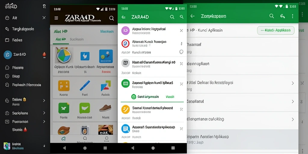 Antarmuka ZARA4D menampilkan fitur penguncian aplikasi yang efektif dan mudah digunakan.